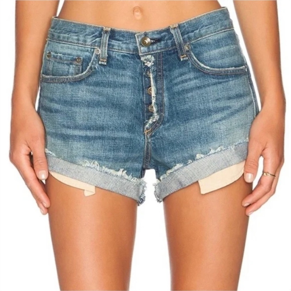 rag & bone Blue Jean Shorts